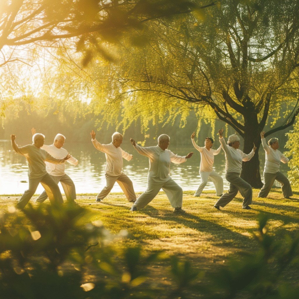 “tai chi therapy for stress – gentle movement session”